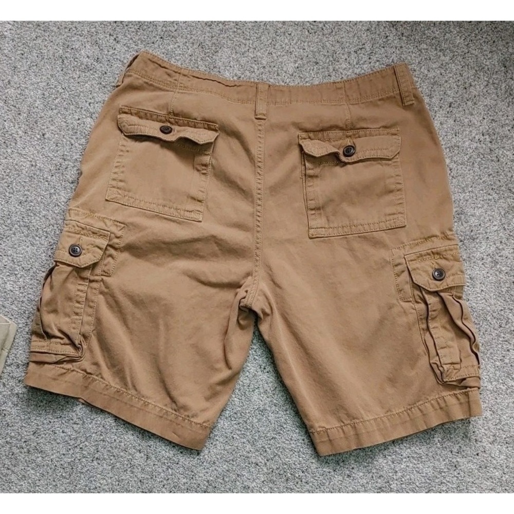 Lot Of 2 Arizona Jean Y2K Cargo Shorts Mens 34 Khaki Brown Classic Fit Utility - Picture 7 of 7